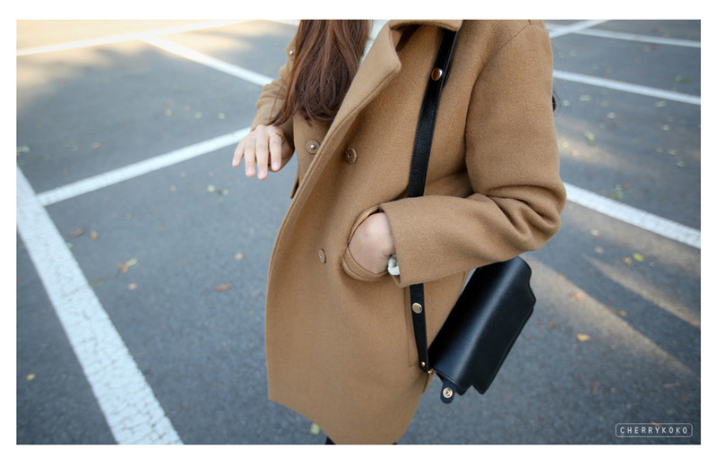 เสื้อโค้ทกันหนาว ทรงสวย ใส่ได้หลายแบบ ผ้าดีบุซับในกันลม พร้อมส่ง น้ำตาล