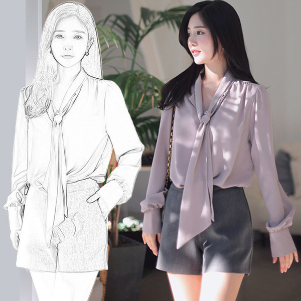 เสื้อชีฟองเกาหลี เสื้อชีฟองสวยๆ