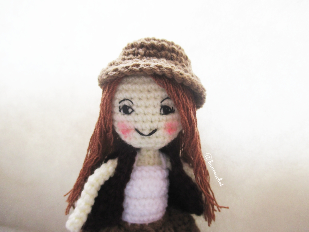 ตุ๊กตาเด็กผู้หญิงถัก ขนาด 7 นิ้ว girl amigurumi crochet dolls