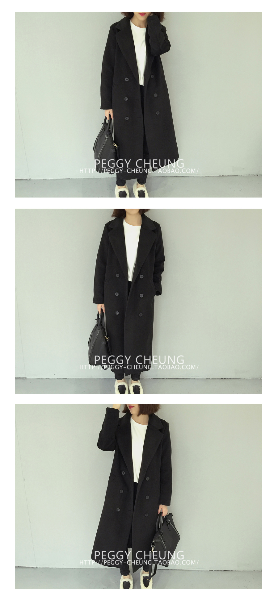 เสื้อโค้ทกันหนาว ยาว 36.5 นิ้ว ผ้าสำลีบาง มีซับใน เนื้อเบา พร้อมส่ง same pic