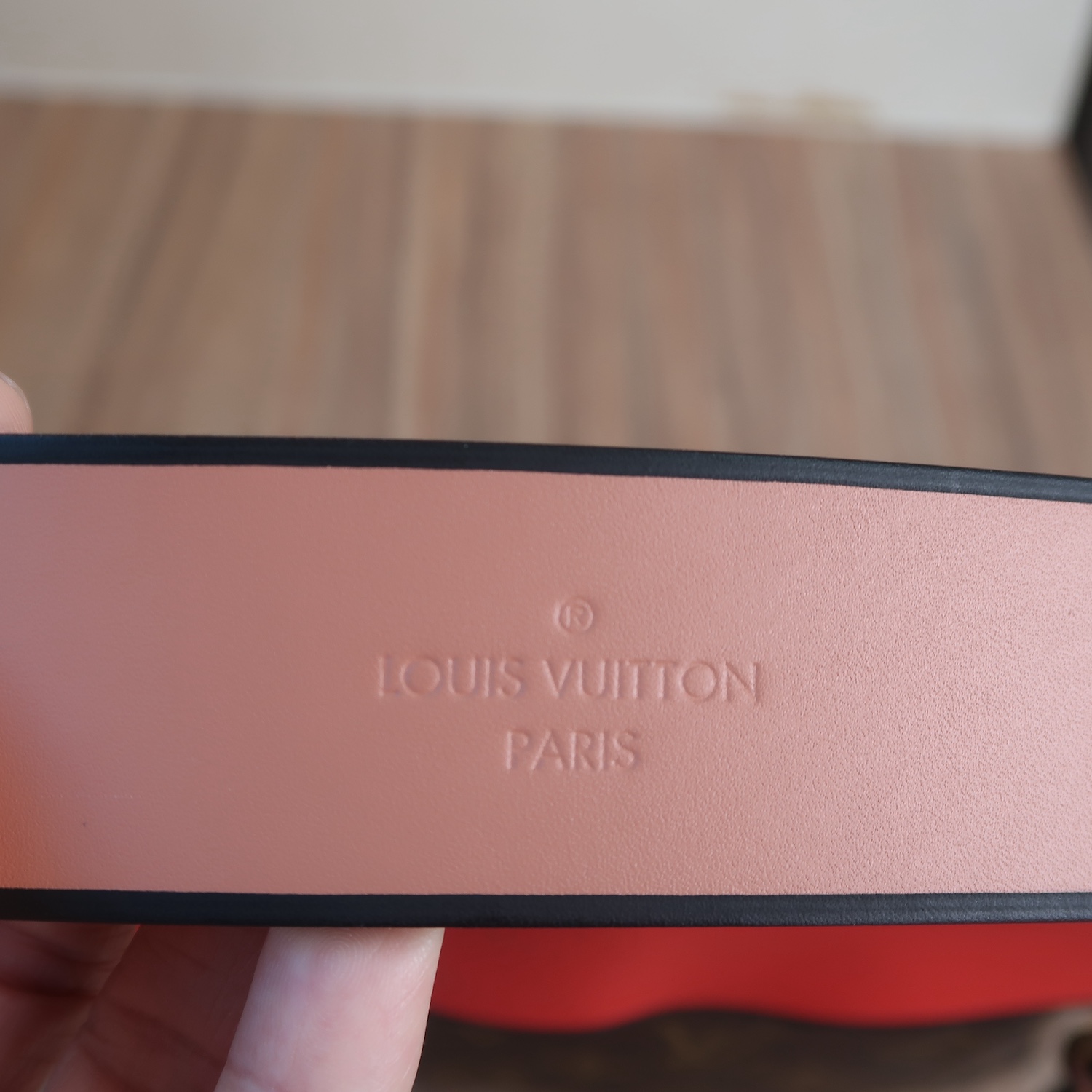 Louis Vuitton Red Calfskin/ Monogram Tuileries Besace Bag