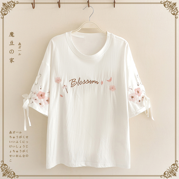 เสื้อผ้าเด็กวัยรุ่น ประมาณ12-17ปี เสื้อสไตล์ญี่ปุ่น Mori Girl สไตล์สดใสน่ารักคิกขุ Mori Girl