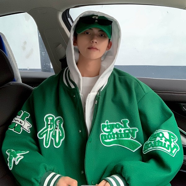 เสื้อแจ็คเก็ตเบสบอล เสื้อคลุม เสื้อแขนยาวสไตล์เกาหลี