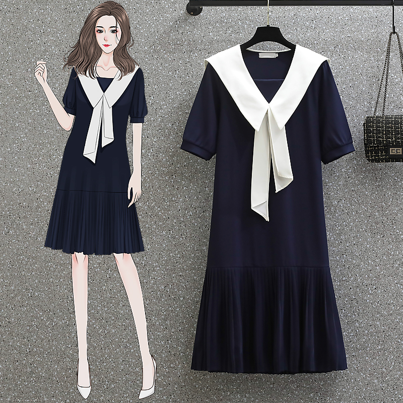 เดรสแขนสั้น มีไซส์ L-4XLอก 38-47 นิ้ว ใส่ได้ทั้งสาวหุ่นดีน่ารักจนถึงสาวอวบพลัสไซส์