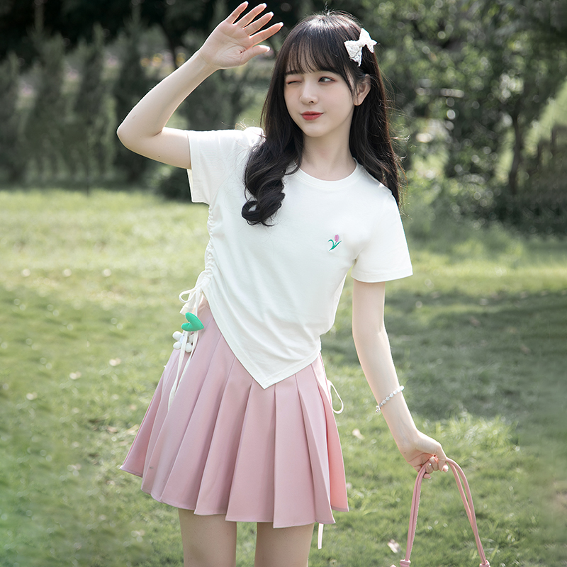 เสื้อผ้าวัยรุ่นเกาหลี เสื้อยืดวัยรุ่นผู้หญิง มีขนาด S M L XL