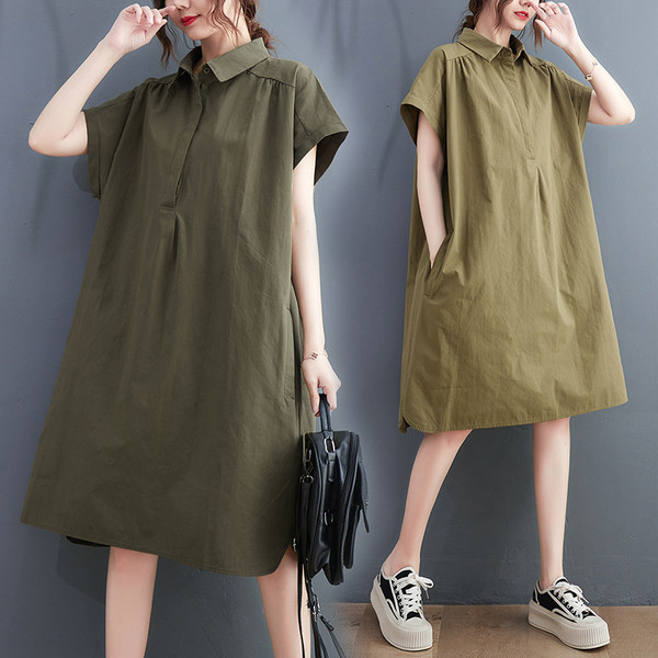 เสื้อลินินคนอ้วน เสื้อทีเชิ้ตคนอ้วนผู้หญิง เสื้อทีเชิ้ตตัวใหญ่ By Literary Plus size