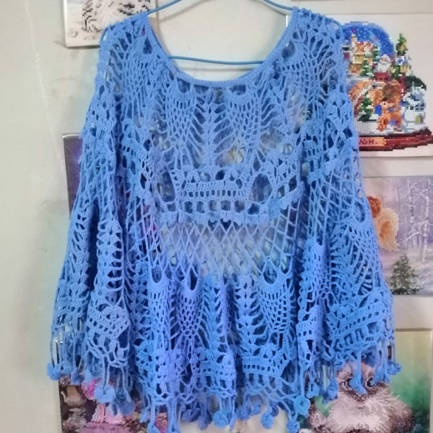 ผ้าคลุมไหมไหมพรมแบบสวม #369-001