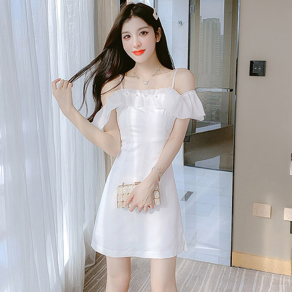 เดรสลูกไม้ เดรสชีฟองสวยๆ แขนสั้น By Meiyi women's clothing