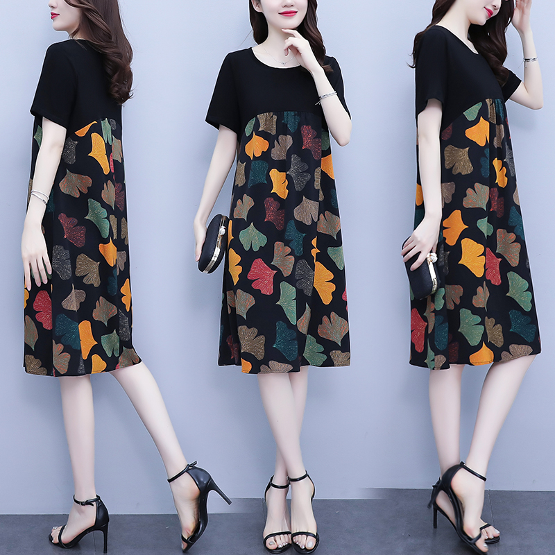 เดรสแขนสั้น มีไซส์ L-4XLอก 38-47 นิ้ว ใส่ได้ทั้งสาวหุ่นดีน่ารักจนถึงสาวอวบพลัสไซส์