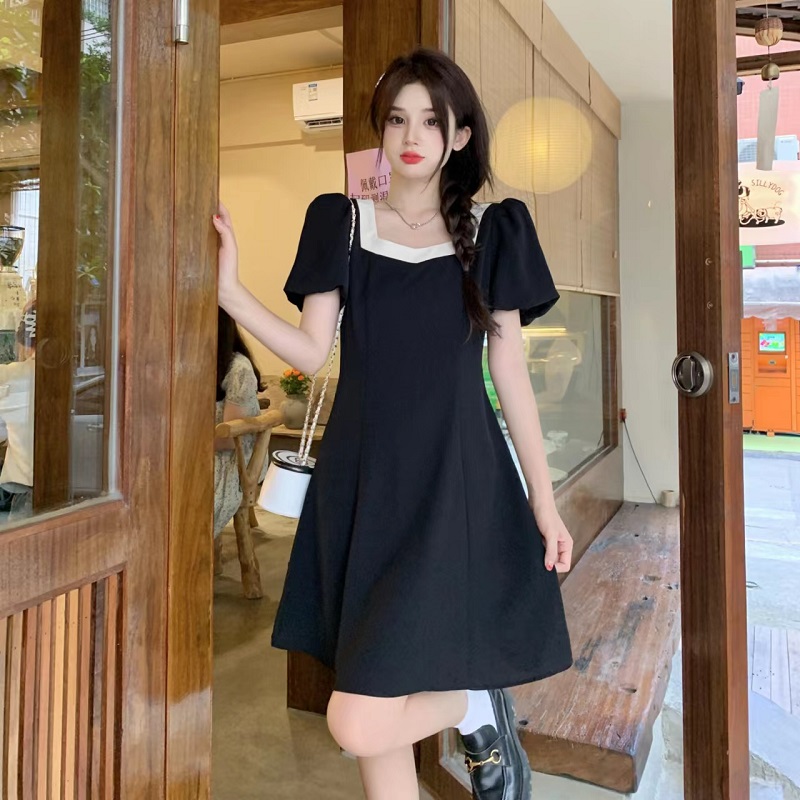 เดรสแขนสั้น มีไซส์ L-4XLอก 38-47 นิ้ว ใส่ได้ทั้งสาวหุ่นดีน่ารักจนถึงสาวอวบพลัสไซส์
