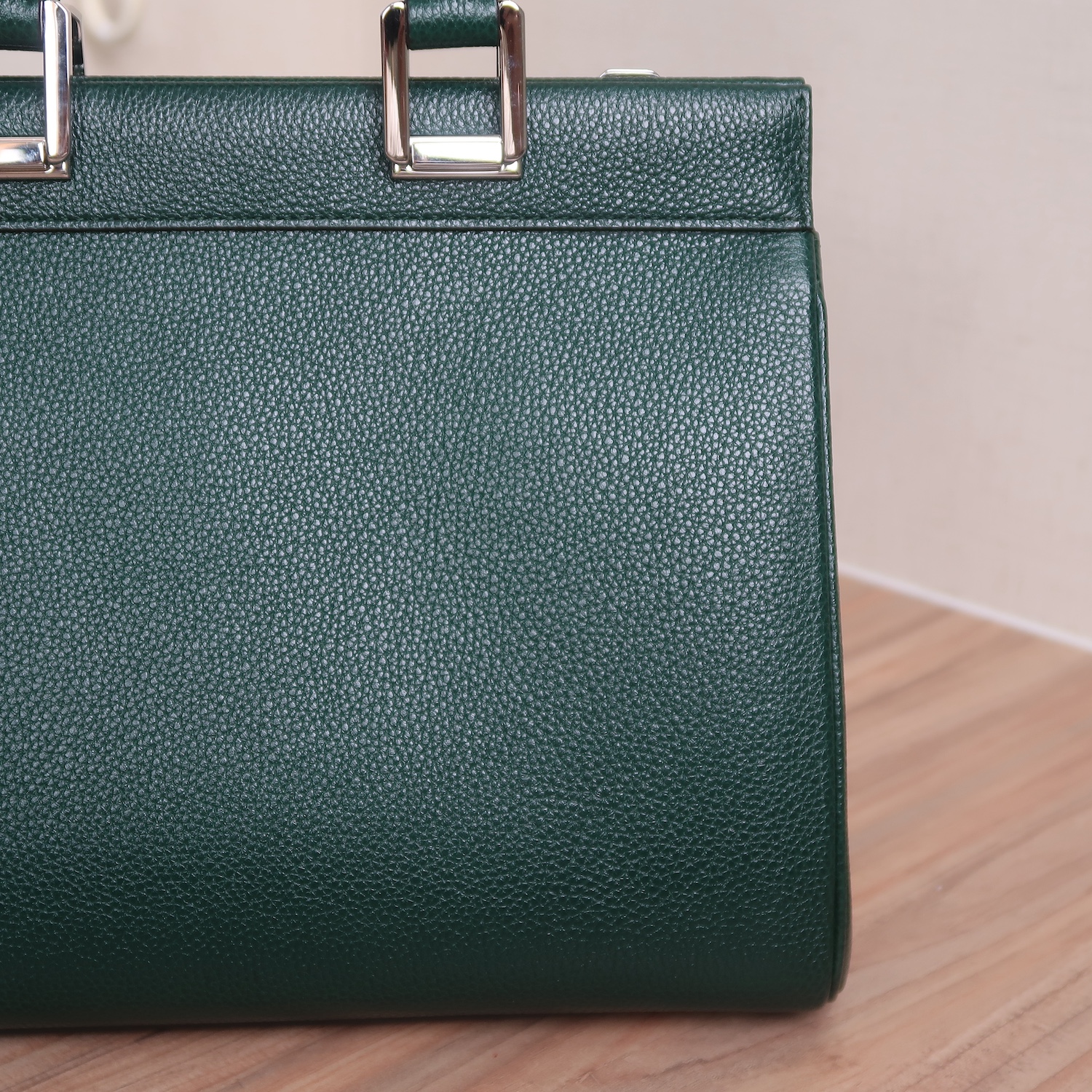 Gucci Green Grain Calfskin Zumi Top Handle Bag