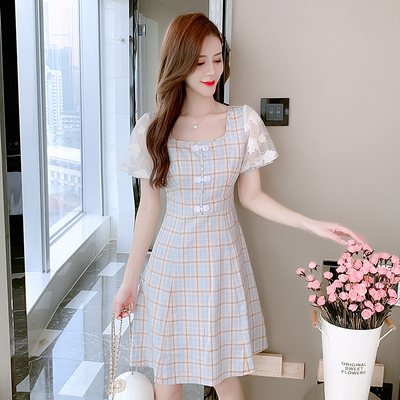 ชุดเดรสสั้น ชุดเดรสสั้นลายดอก ชุดเดรสสั้นวัยรุ่น By Meiyi women's clothing