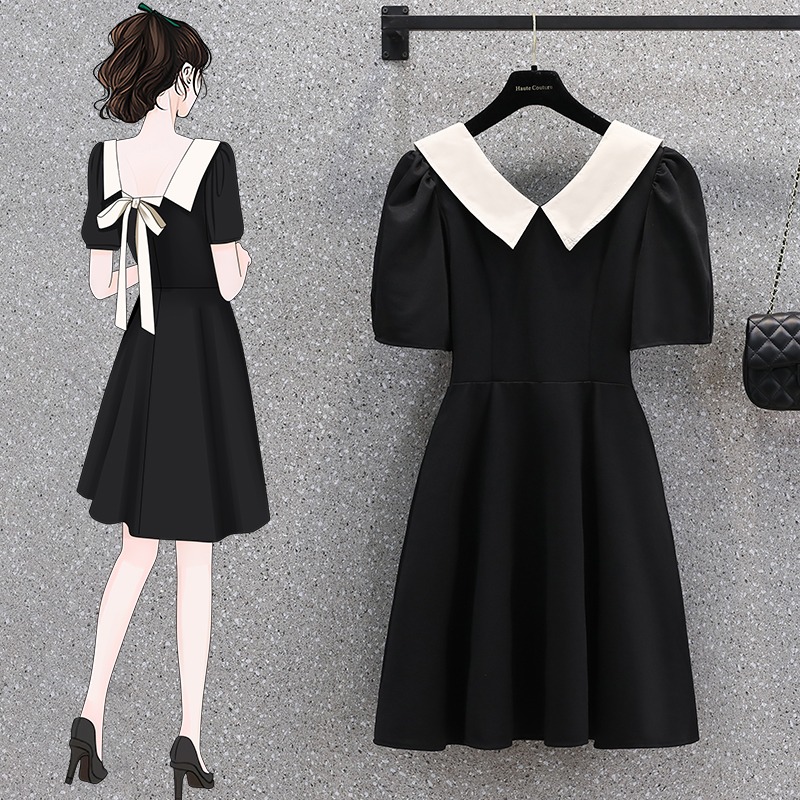 เดรสแขนสั้น มีไซส์ L-4XLอก 38-47 นิ้ว ใส่ได้ทั้งสาวหุ่นดีน่ารักจนถึงสาวอวบพลัสไซส์