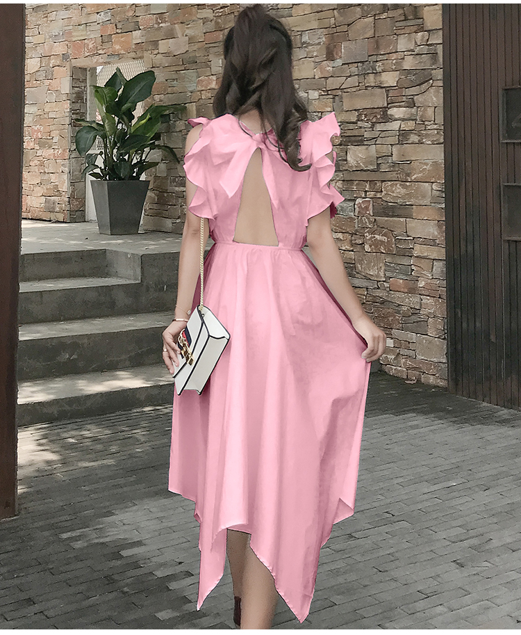 Dress4658 Maxi Dress เดรสยาวแขนระบายผูกโบว์หลัง เอวยางยืด ผ้าโพลีเกรดพรีเมียมเนื้อดีหนามีน้ำหนักทิ้งตัว งานสวยดีเทลดีงาม โทนสีพาสเทลสวยหวานละมุน ใส่เที่ยวใส่ชิลด์ ชุดเดียวเอาอยู่ มี 2 สี ฟ้า, ชมพู