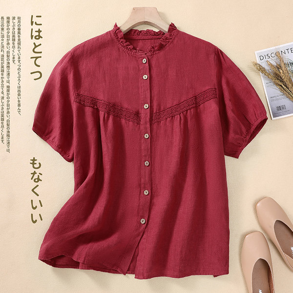 เสื้อลินิน แบบเสื้อสวยๆ เสื้อผ้าฝ้ายลินิน เสื้อเชิ้ตผ้าลินิน BY LININ