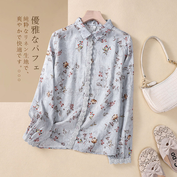 เสื้อลินิน เสื้อผ้าฝ้ายลินิน เสื้อเชิ้ตผ้าลินิน BY Zimo