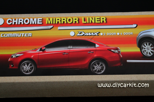 คิ้วโครเมียมขอบกระจกรถยนต์ แต่งรถ New Vios ปี 13-16