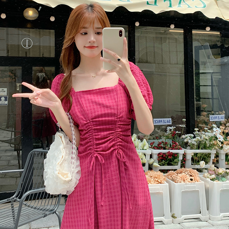 เดรสแขนสั้น มีไซส์ L-4XLอก 38-47 นิ้ว ใส่ได้ทั้งสาวหุ่นดีน่ารักจนถึงสาวอวบพลัสไซส์