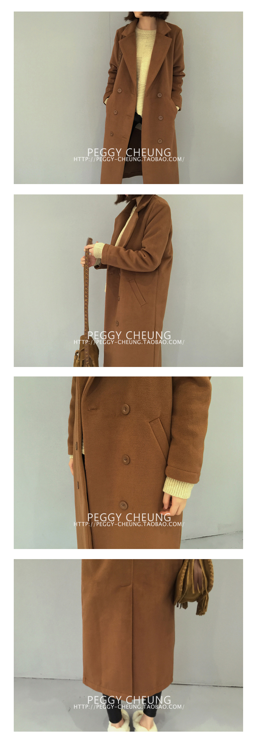 เสื้อโค้ทกันหนาว ยาว 36.5 นิ้ว ผ้าสำลีบาง มีซับใน เนื้อเบา พร้อมส่ง same pic