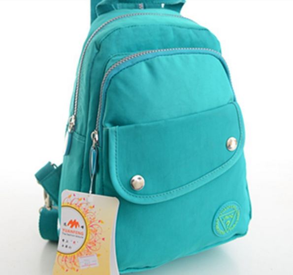 กระเป๋าเป้ กระเป๋าสะพายหลัง Backpack ผ้าไนลอน สีสวย สายสะพาย มีซิป สามารถทำเป็น เส้นเดียว หรือ แยกได้ กระเป๋าใส่เสื้อผ้า เที่ยวทะเล น่ารัก ๆ 541849