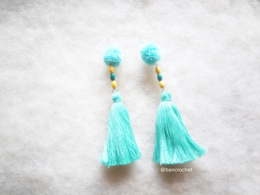 ต่างหูถักโครเชต์ crochet earrings