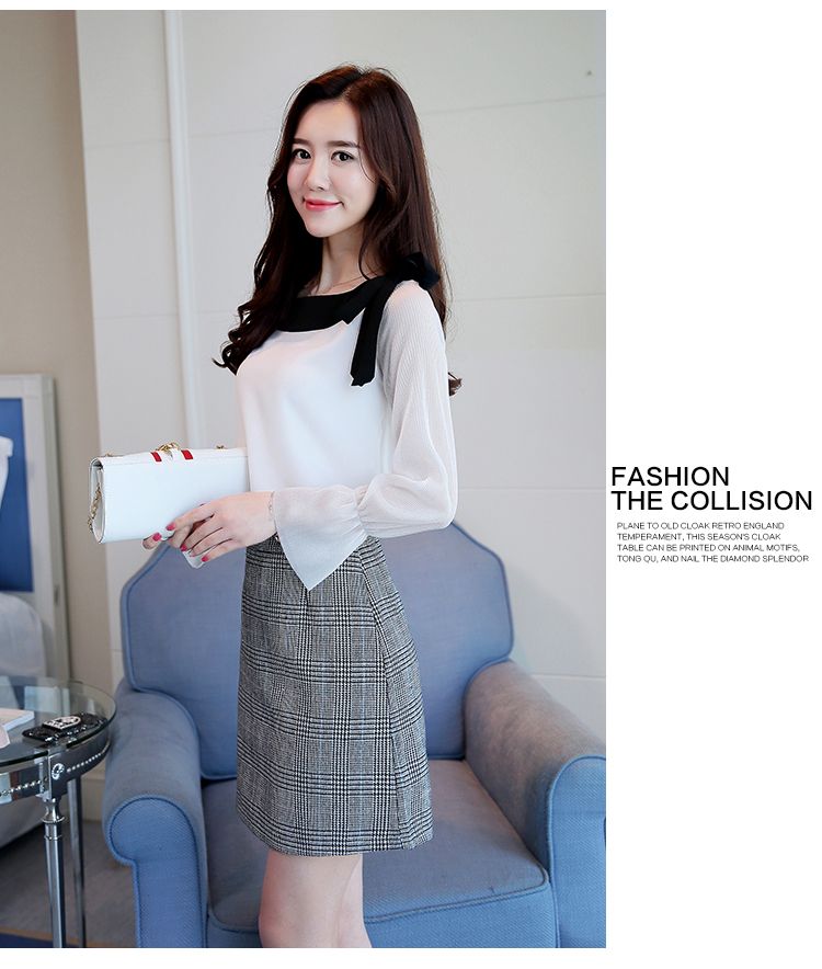 Blouse3781 เสื้อแขนยาวผูกโบว์ไหล่แต่งขอบอกสีดำตัดกับตัวเสื้อดูมีดีเทล ผ้าโพลีเนื้อดี งานสวยแมทช์กับอะไรก็ดูดี ใส่เที่ยว/ใส่ทำงานได้ มี 2 สี ขาว, ครีม