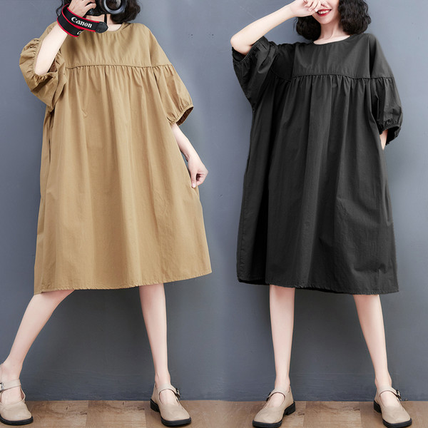 เสื้อลินินคนอ้วน เสื้อทีเชิ้ตคนอ้วนผู้หญิง เสื้อทีเชิ้ตตัวใหญ่ By Literary Plus size