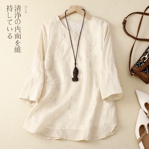 เสื้อลินิน เสื้อผ้าฝ้ายลินิน เสื้อเชิ้ตผ้าลินิน