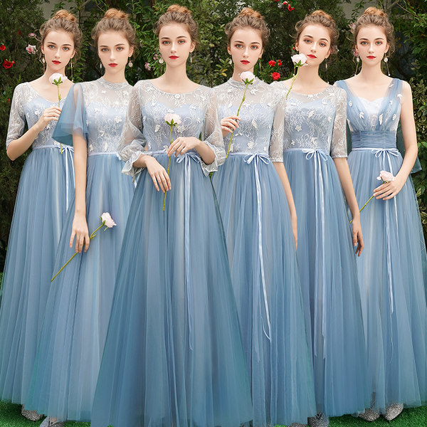 ชุดเพื่อนเจ้าสาวสีฟ้า ชุดเพื่อนเจ้าสาว ชุดไปงานแต่งงาน