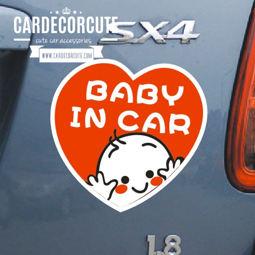 BABY IN CAR - สติกเกอร์ตกแต่งรถยนต์ Baby in car