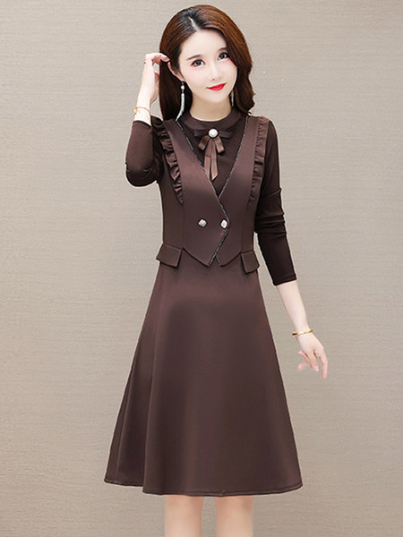เดรสวัยผู้ใหญ่40-60ปี เดรสคุณแม่ ชุดเดรสทำงานวัยผู้ใหญ่ แบรนด์ MAMA DRESS