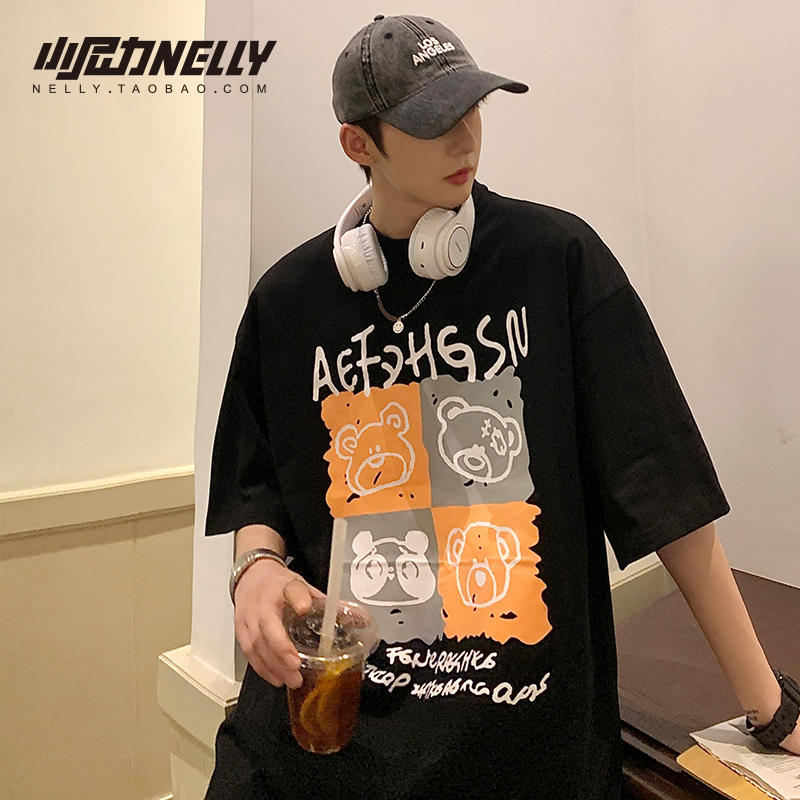 เสื้อยืดคอกลม ผู้ชาย เสื้อยืดผู้ชายเกาหลี เสื้อยืดเกาหลี แบรนด์ NELLY