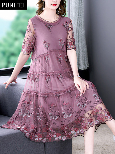 เดรสวัยผู้ใหญ่40-60ปี เดรสคุณแม่ ชุดเดรสทำงานวัยผู้ใหญ่ แบรนด์ MAMA DRESS