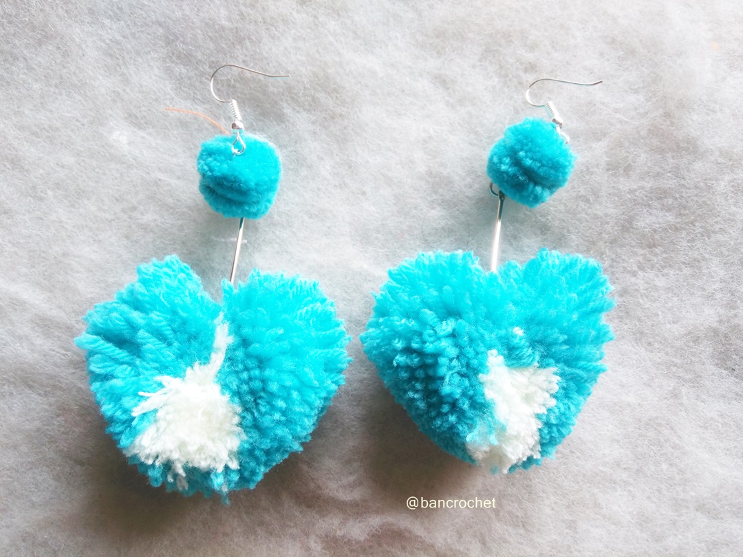 Bancrochet ต่างหูถักโครเชต์ crochet earring หลากสี 4-6 นิ้ว