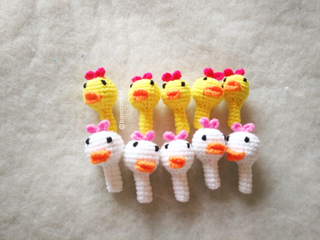 ที่ครอบหัวดินสอ ตุ๊กตาเป็ด (pencil cover) ชมพู 2 นิ้ว