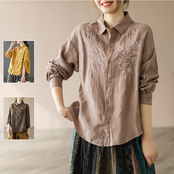 เสื้อลินิน เสื้อผ้าฝ้ายลินิน เสื้อเชิ้ตผ้าลินิน