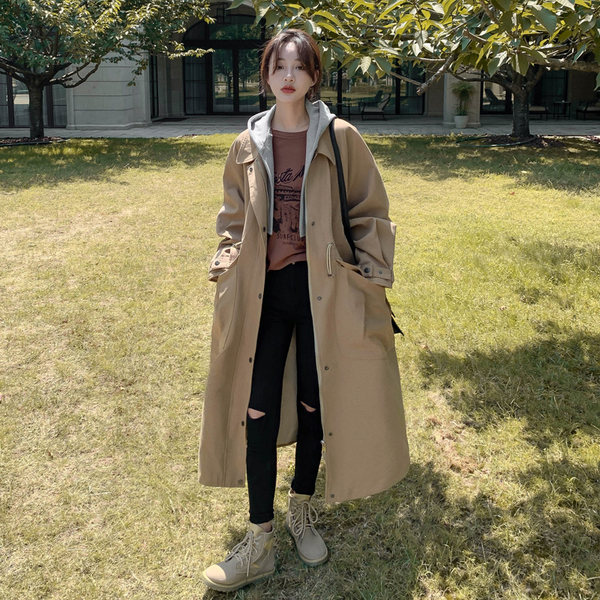 เสื้อโค้ท เสื้อโค้ทกันหนาว เสื้อโค้ทใส่เที่ยวต่างประเทศ ยี่ห้อ: Qianziqian