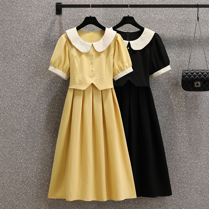 เดรสแขนสั้น มีไซส์ L-4XLอก 38-47 นิ้ว ใส่ได้ทั้งสาวหุ่นดีน่ารักจนถึงสาวอวบพลัสไซส์ จัดส่งฟรี! ทักแชทสั่งซื้อ
