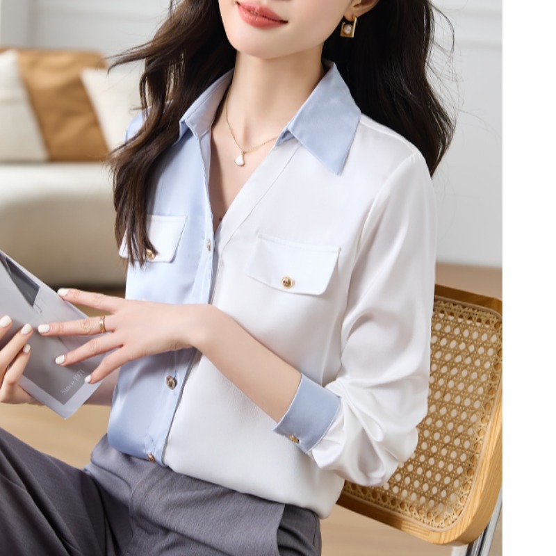 เสื้อเชิ้ตผู้หญิงแขนยาว เสื้อเชิ้ตผู้หญิงใส่ทํางาน 390 บาทต่อชิ้น ฟรีค่าจัดส่ง