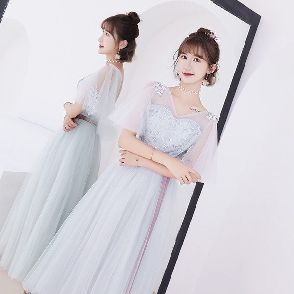 ชุดเพื่อนเจ้าสาวสีฟ้า ชุดเพื่อนเจ้าสาว ชุดไปงานแต่งงาน