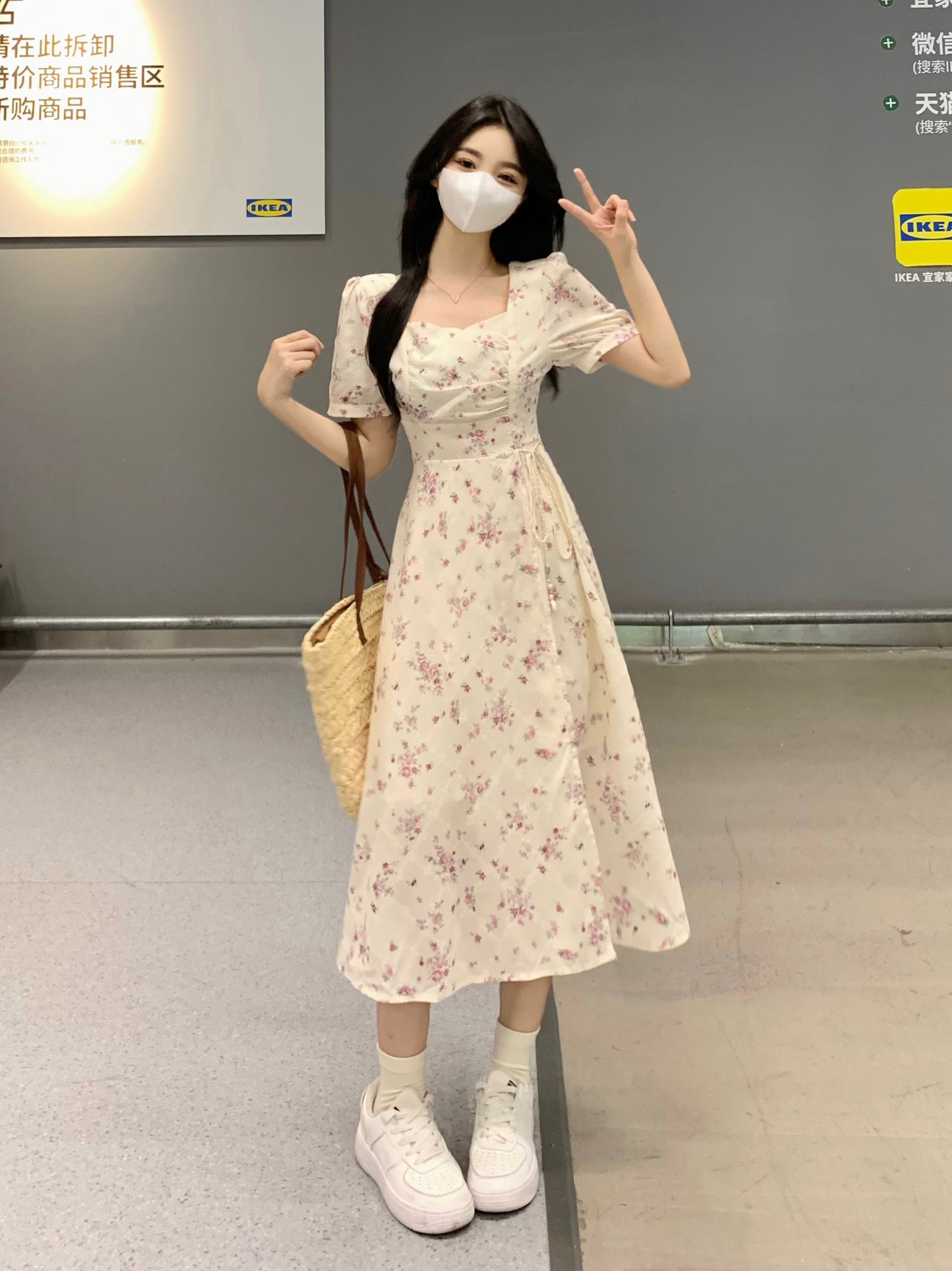 เดรสแขนสั้น มีไซส์ L-4XLอก 38-47 นิ้ว ใส่ได้ทั้งสาวหุ่นดีน่ารักจนถึงสาวอวบพลัสไซส์ จัดส่งฟรี! ทักแชทสั่งซื้อ