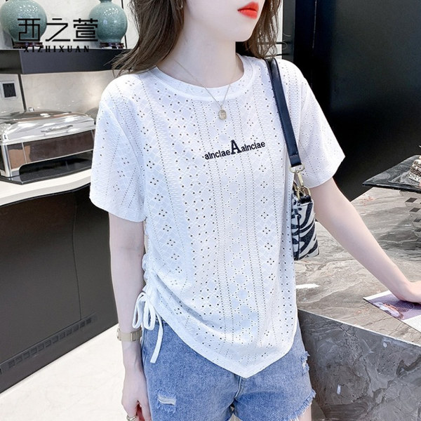 เสื้อลูกไม้ แขนสั้น
