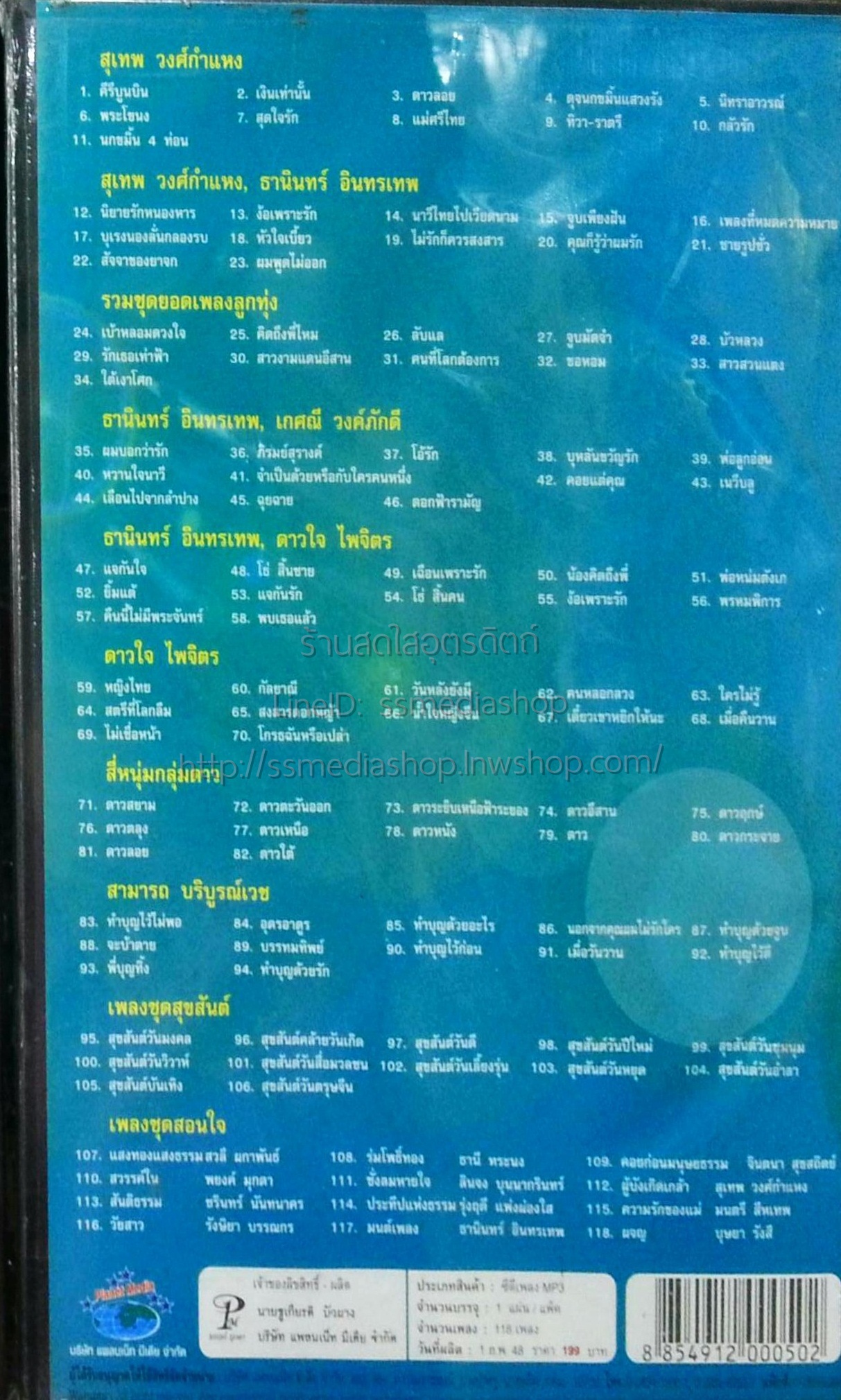 MP3 บันทึกไว้ในแผ่นดิน2 สุเทพ+ธานินทร์+สามารถ บริบูรณ์เวช+สวลี+จิตติมา