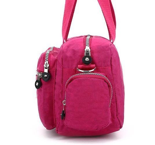 กระเป๋าถือ กระเป๋าสะพาย ผู้หญิง กระเป๋าผ้าไนลอน กันน้ำ สีสันสดใส ดีไซน์ ทรงกระบอก มีกระเป๋า ซิป 2 ข้าง กระเป๋าใส่ของกระจุกจิก กระเป๋าวัยรุ่น 967534