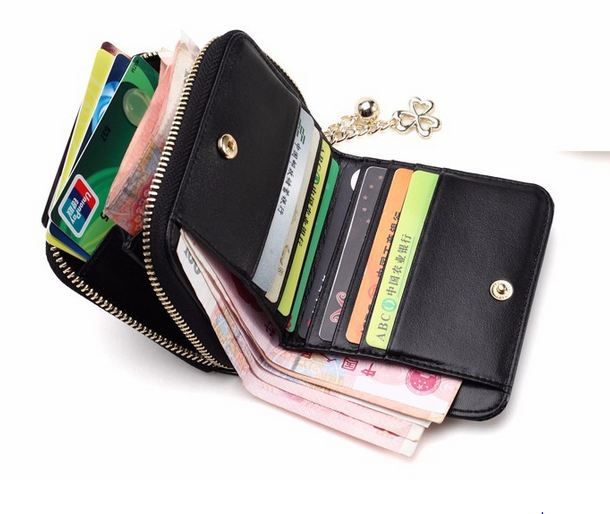 กระเป๋าสตางค์ผู้หญิง ใบสั้น หนังแก้ว หนังเงา สวยหรู กระเป๋าสตางค์ ใบสั้น ซิปรอบ กันเงินหล่น ใส่บัตรได้เยอะ มีช่องแยก ใส่เหรียญ 342479