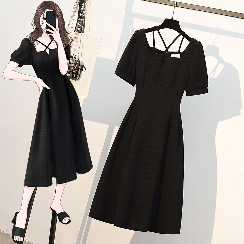 เดรสแขนสั้น มีไซส์ L-4XLอก 38-47 นิ้ว ใส่ได้ทั้งสาวหุ่นดีน่ารักจนถึงสาวอวบพลัสไซส์