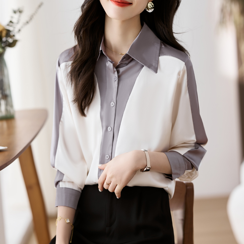 เสื้อเชิ้ตผู้หญิงแขนยาว เสื้อเชิ้ตผู้หญิงใส่ทํางาน 390 บาทต่อชิ้น ฟรีค่าจัดส่ง
