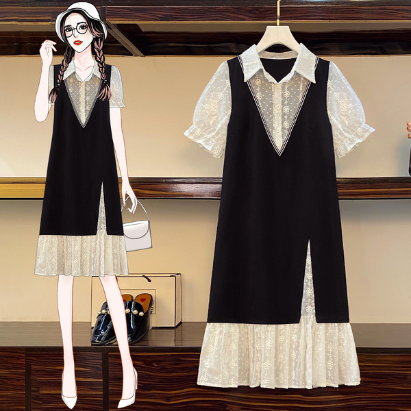 เดรสคนอ้วน เดรสสาวอวบ ชุดเดรสคนอ้วนวัยรุ่น BY PLUS SIZE Girl