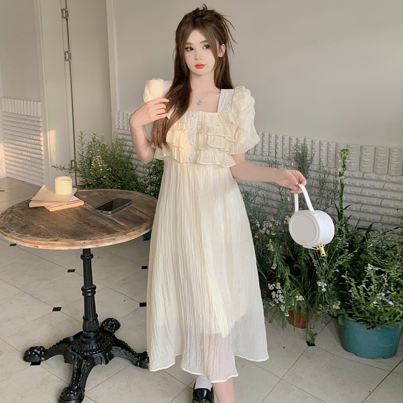 เดรสแขนสั้น มีไซส์ L-4XLอก 38-47 นิ้ว ใส่ได้ทั้งสาวหุ่นดีน่ารักจนถึงสาวอวบพลัสไซส์ จัดส่งฟรี! ทักแชทสั่งซื้อ