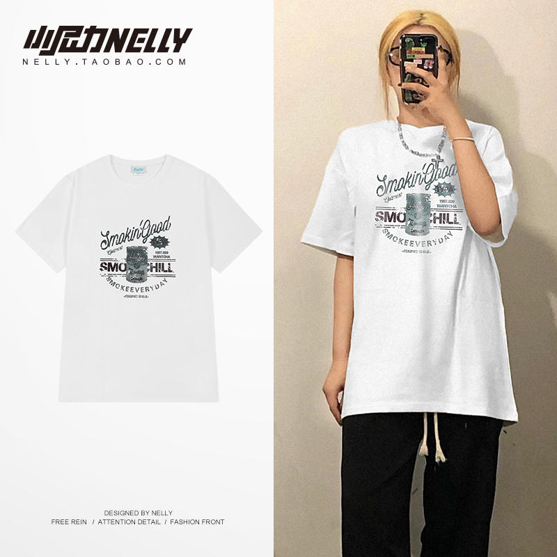 เสื้อยืดคอกลม ผู้ชาย เสื้อยืดผู้ชายเกาหลี เสื้อยืดเกาหลี แบรนด์ NELLY